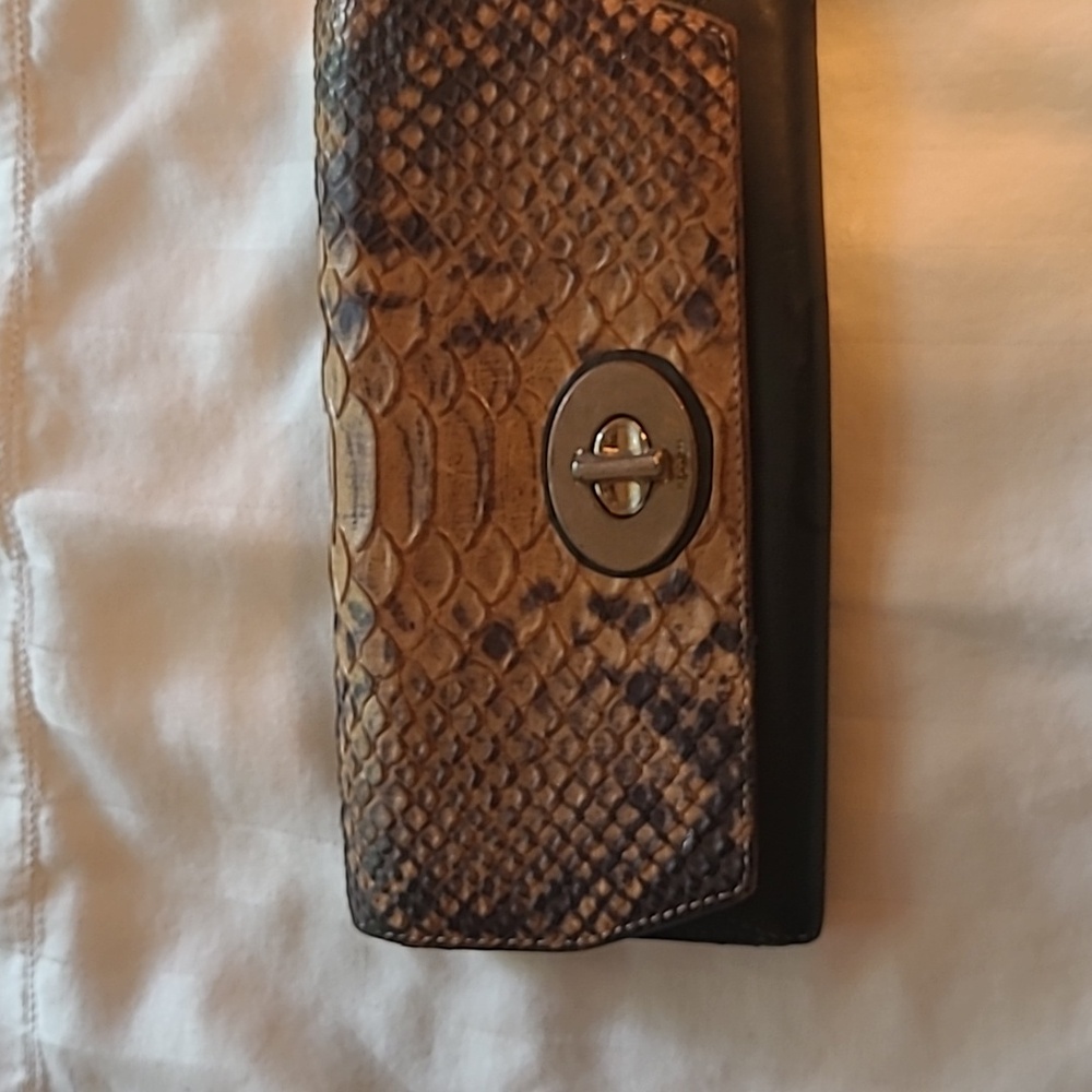 Coach Grey Snakeskin Wallet
